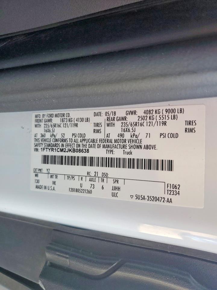 2018 FORD TRANSIT 250 DELIVERY VAN photo 37