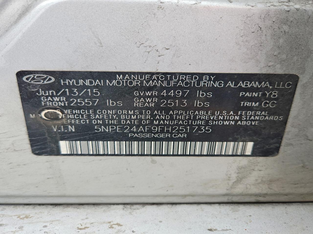 2015 HYUNDAI SONATA SE photo 34
