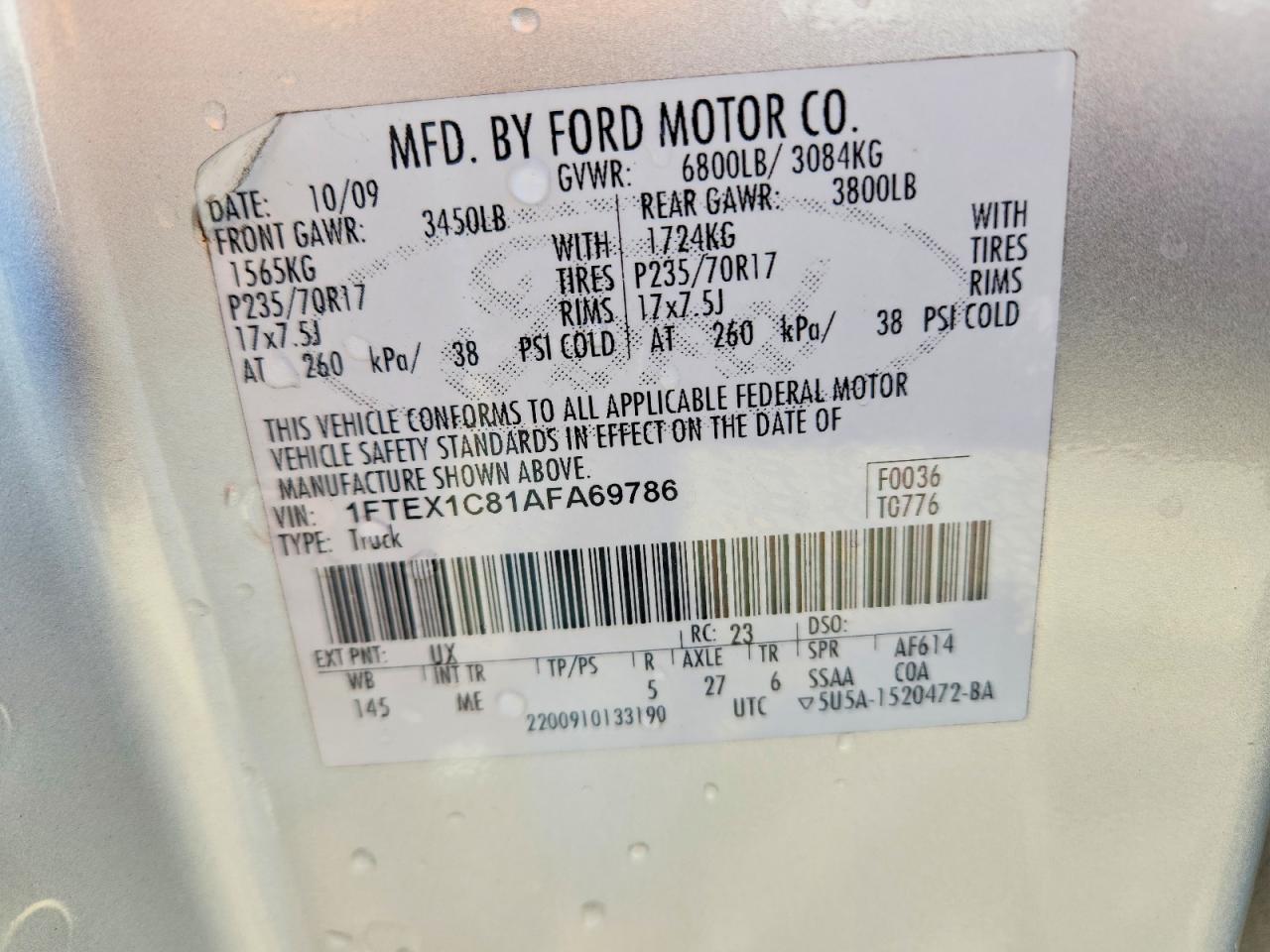 2010 FORD F150 photo 34