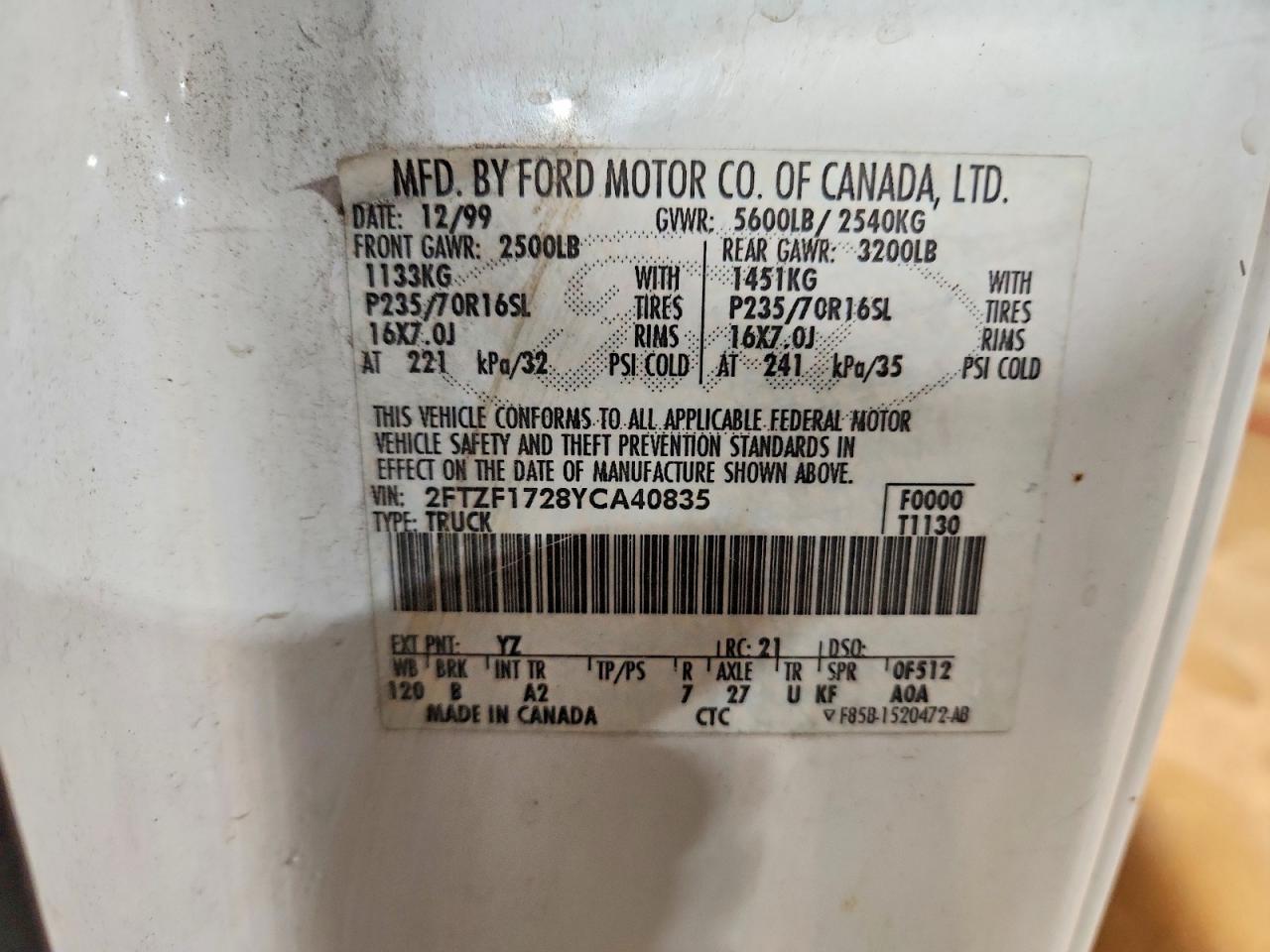 2000 FORD F150 photo 12