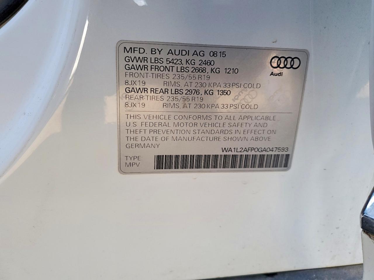 2016 AUDI Q5 PREMIUM PLUS photo 13