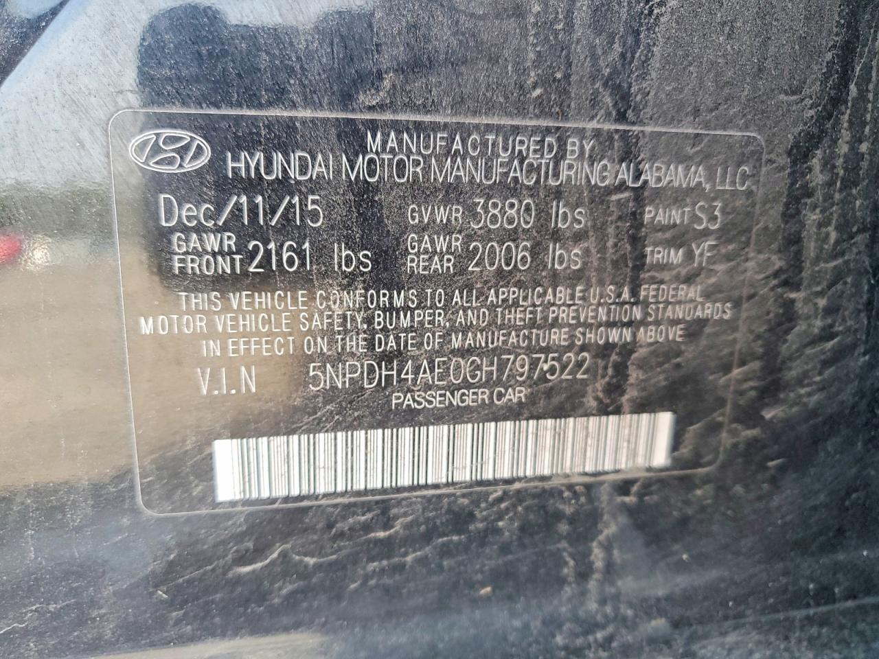 2016 HYUNDAI ELANTRA SE photo 12