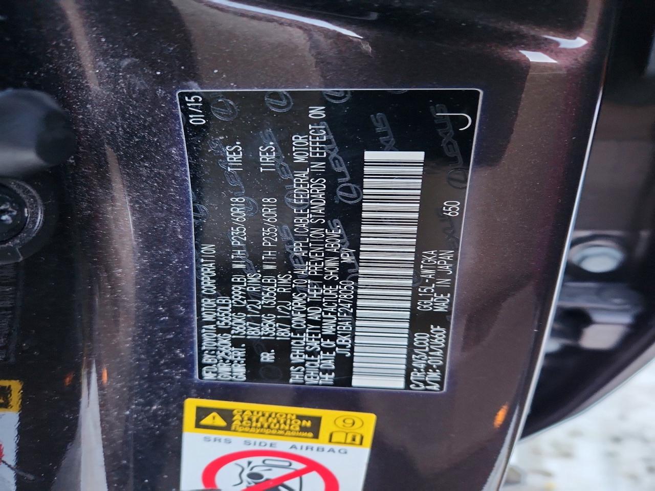 2015 LEXUS RX 350 BASE photo 23