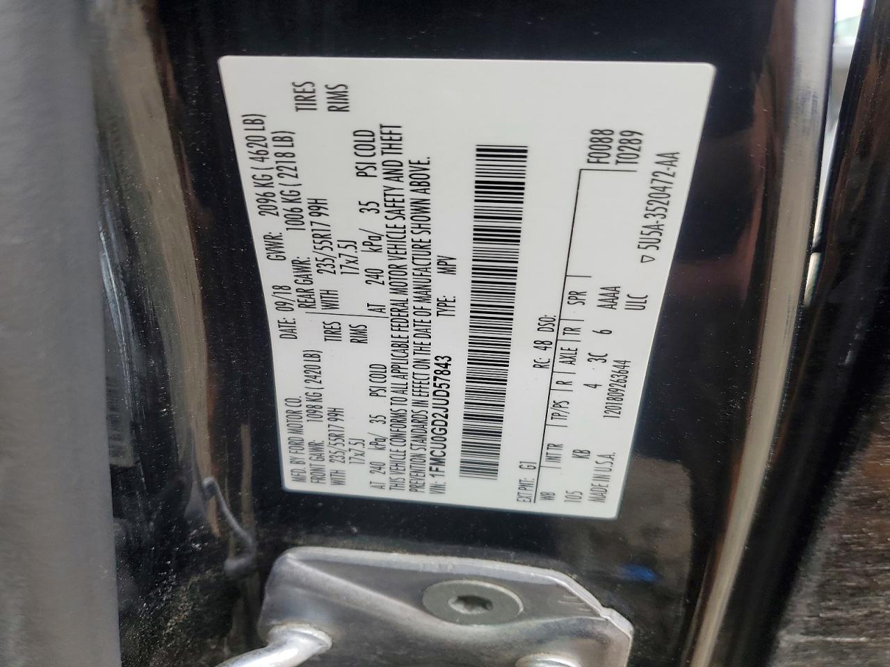 2018 FORD ESCAPE SE photo 25