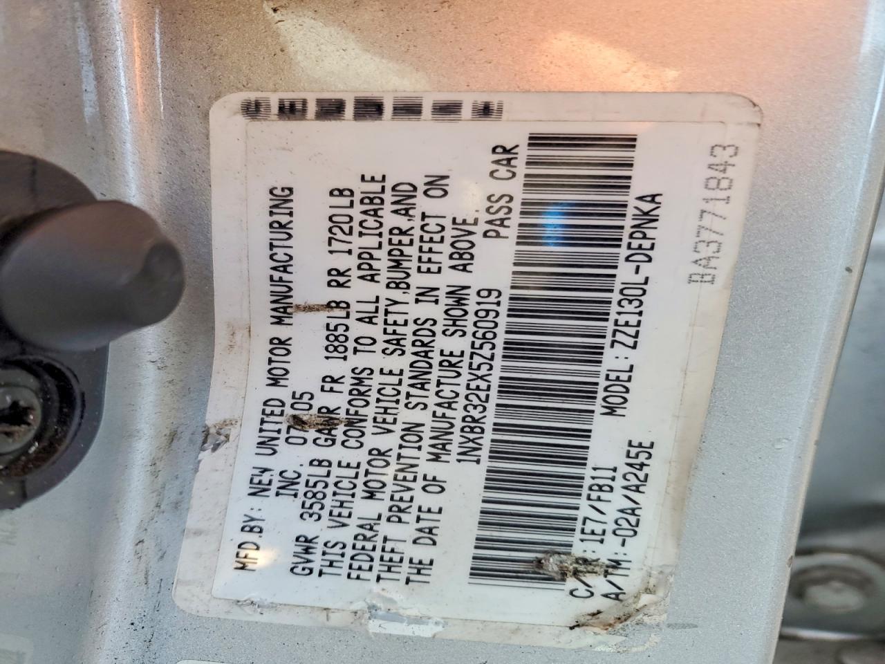 2005 TOYOTA COROLLA LE photo 34