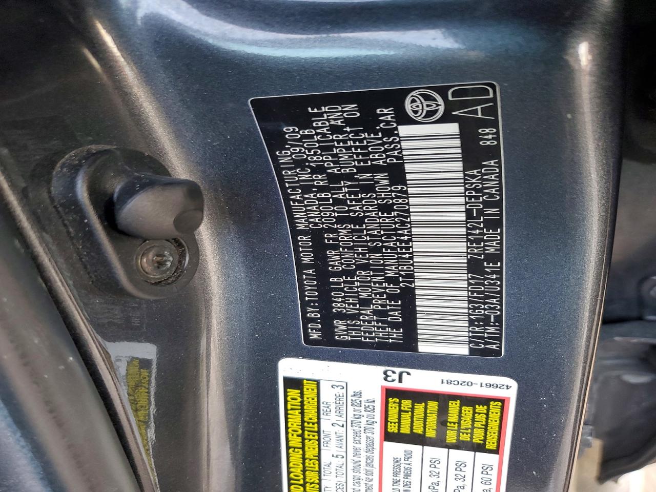 2010 TOYOTA COROLLA BASE photo 12