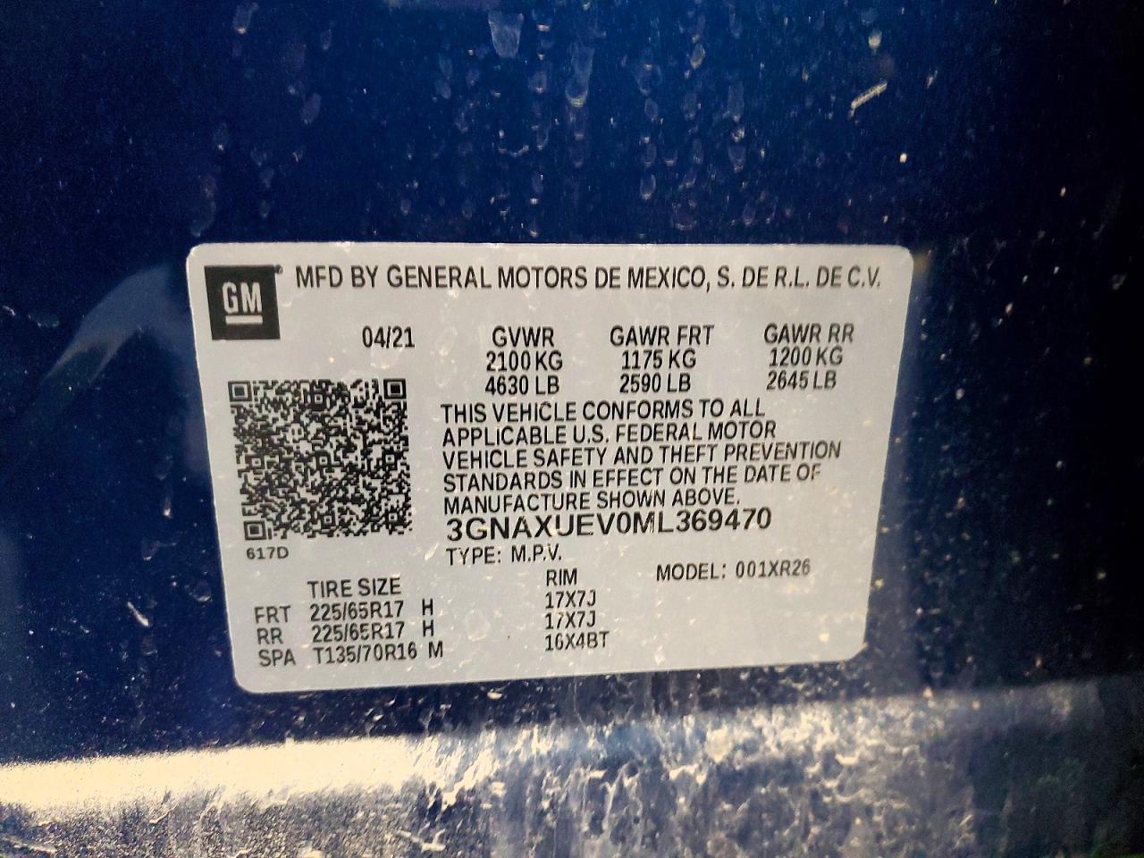 2021 CHEVROLET EQUINOX LT photo 12