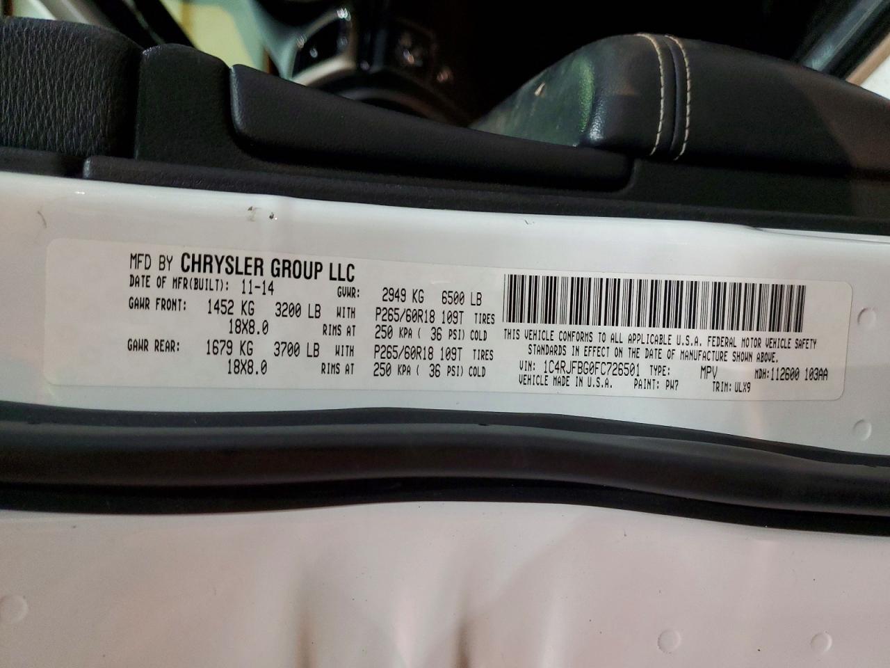 2015 JEEP GRAND CHEROKEE LIMITED photo 25