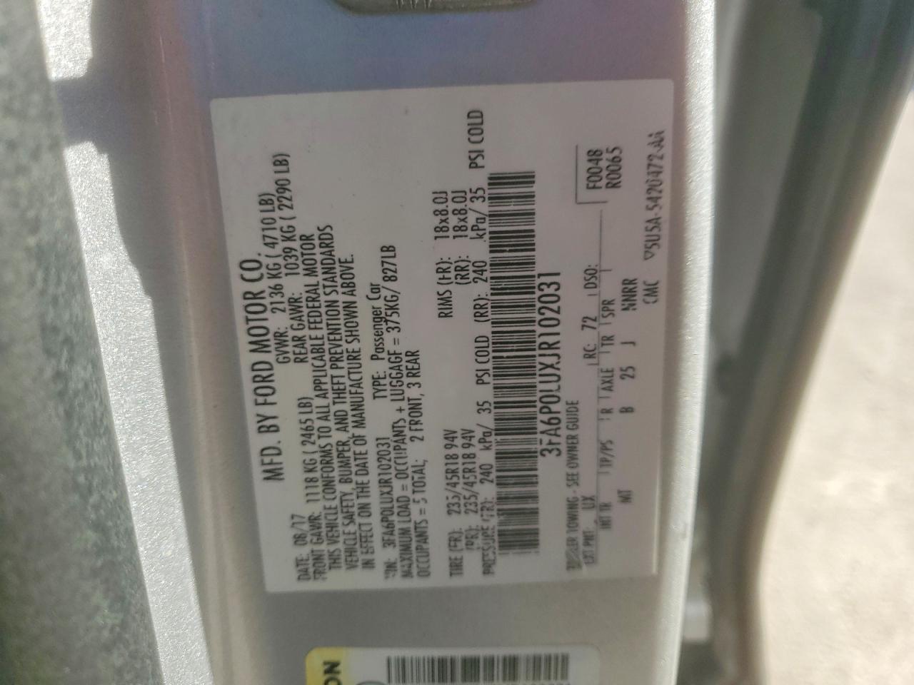 2018 FORD FUSION SE HYBRID photo 12