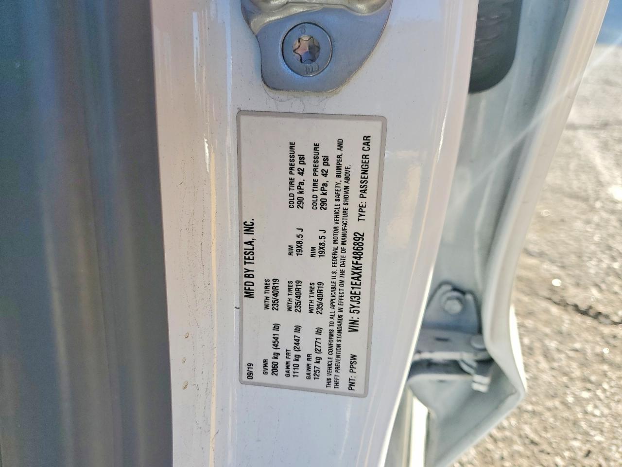 2019 TESLA MODEL 3 photo 37