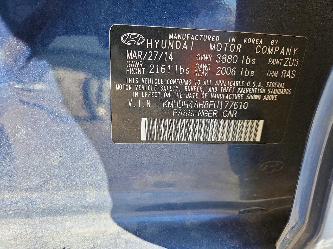 2014 HYUNDAI ELANTRA SPORT photo 12