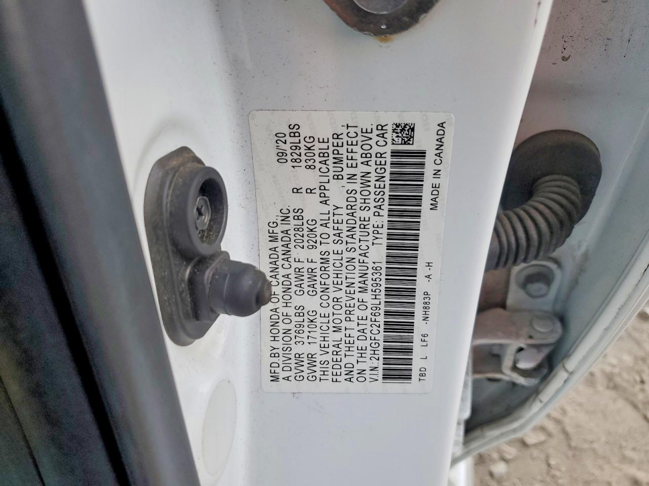 2020 HONDA CIVIC LX photo 12