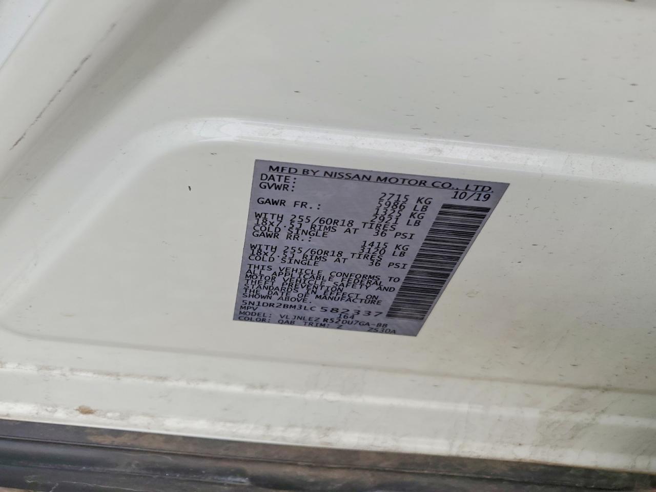2020 NISSAN PATHFINDER SV photo 14