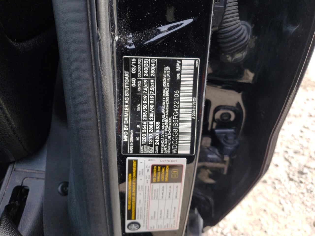 2015 MERCEDES-BENZ GLK 350 4MATIC photo 13