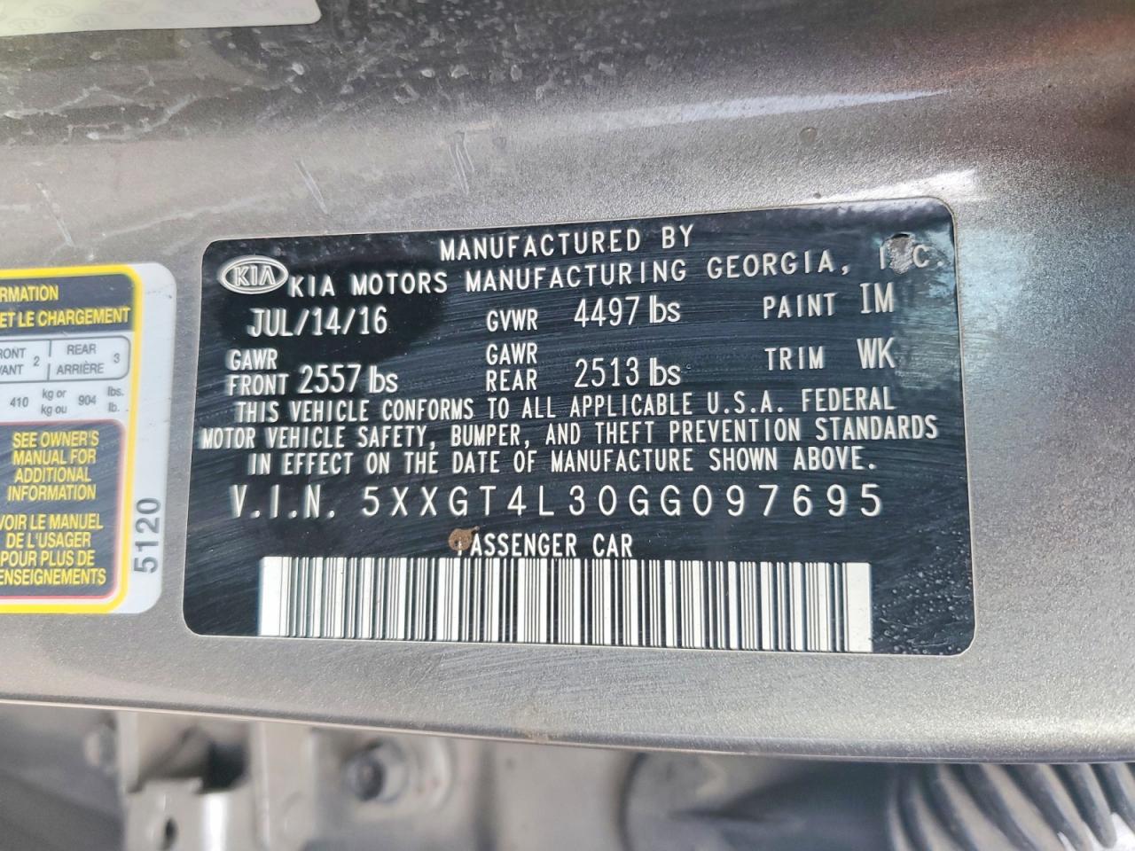 2016 KIA OPTIMA LX photo 37