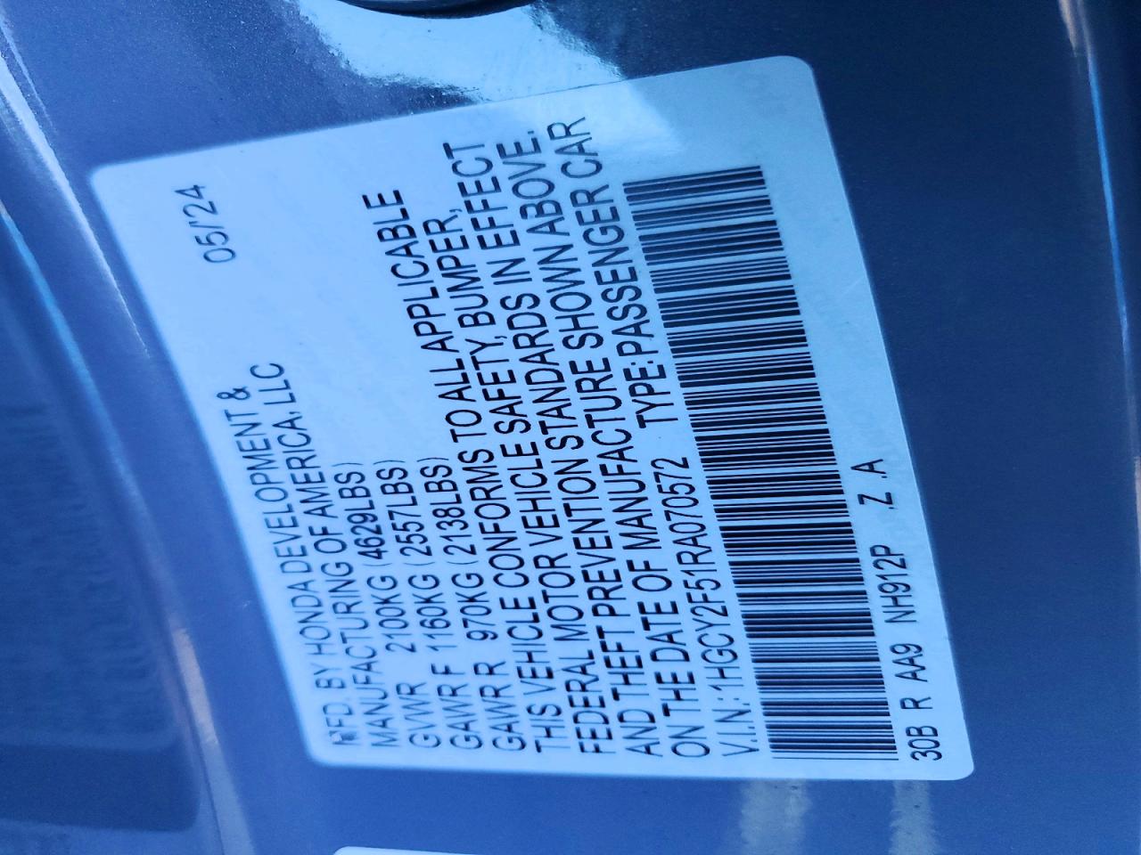2024 HONDA ACCORD HYBRID SPORT photo 23