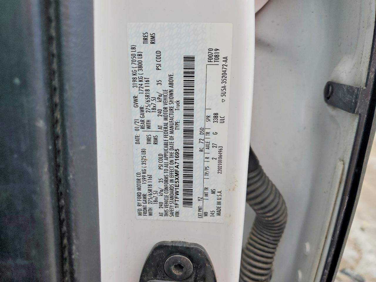 2021 FORD F150 SUPERCREW photo 12