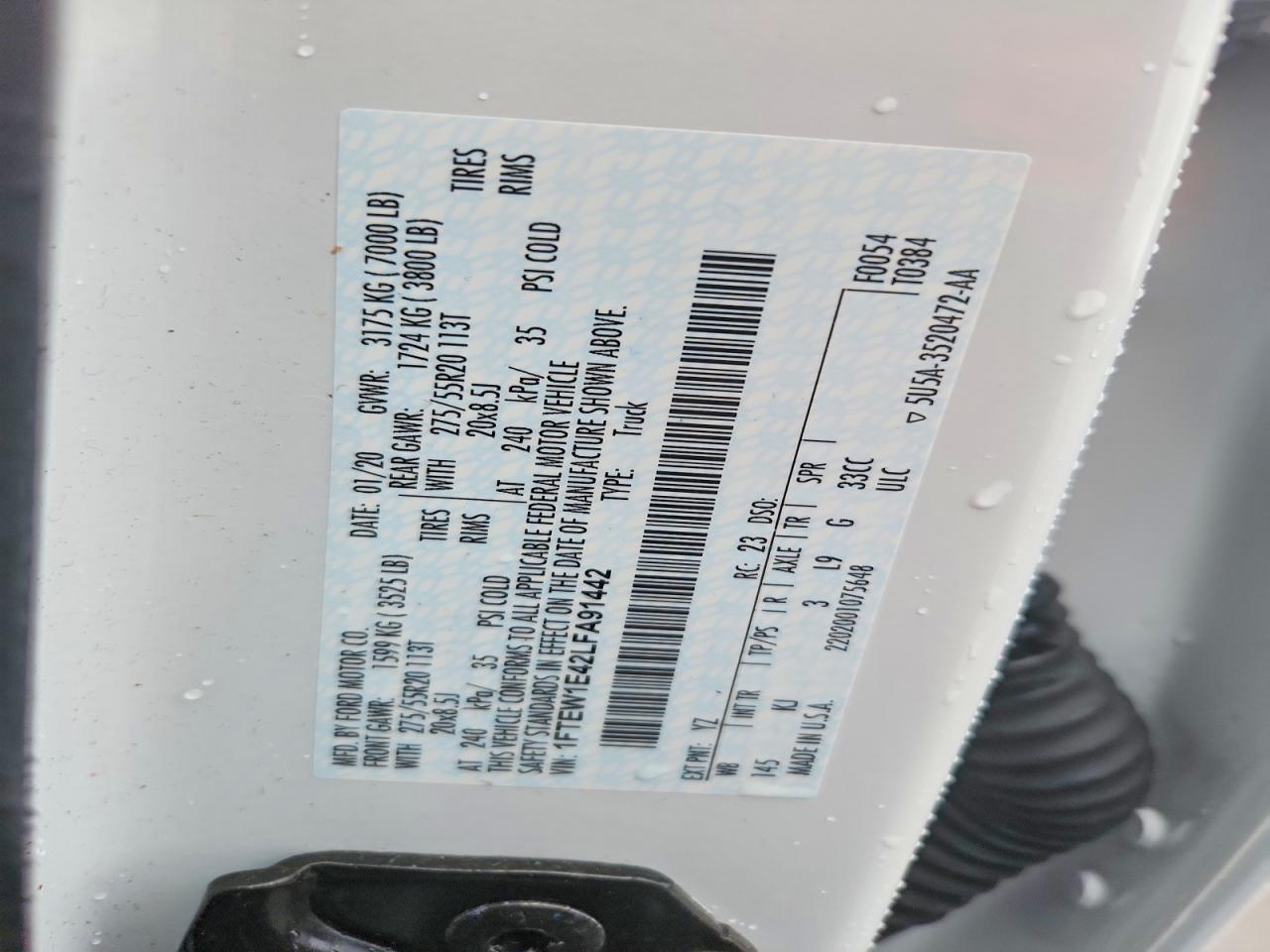 2020 FORD F150 SUPERCREW photo 23
