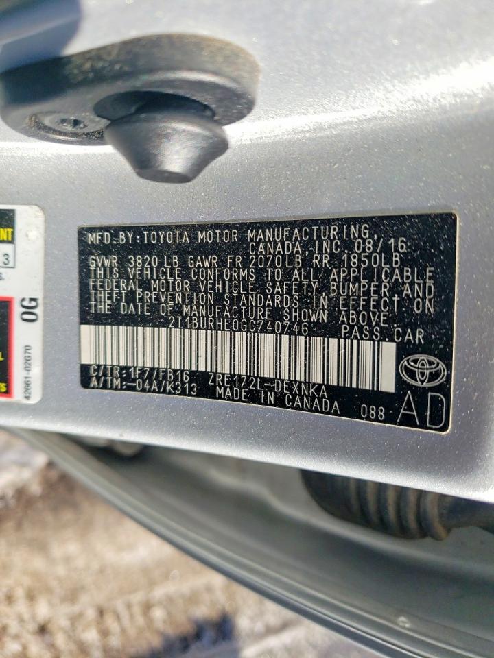 2016 TOYOTA COROLLA LE PLUS photo 34