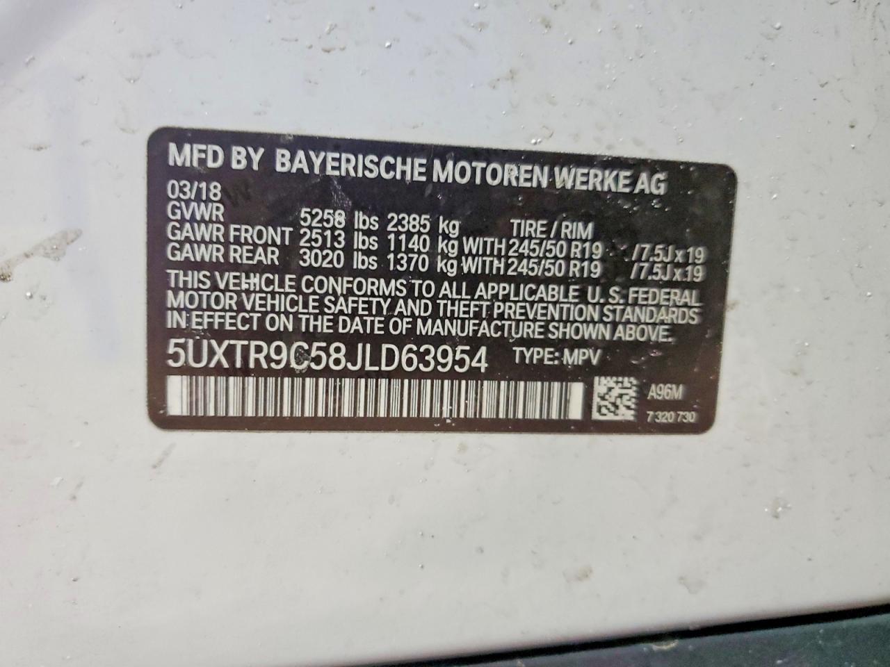 2018 BMW X3 XDRIVE30I photo 37