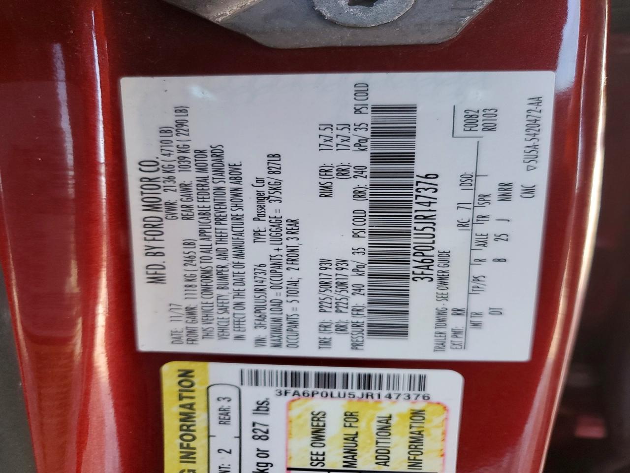 2018 FORD FUSION SE HYBRID photo 23