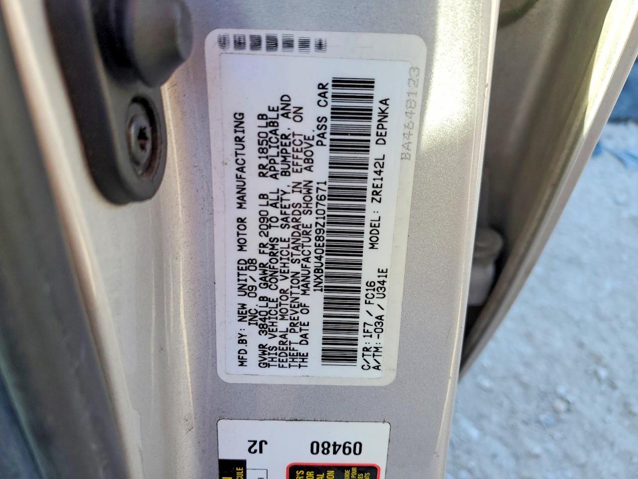 2009 TOYOTA COROLLA photo 23
