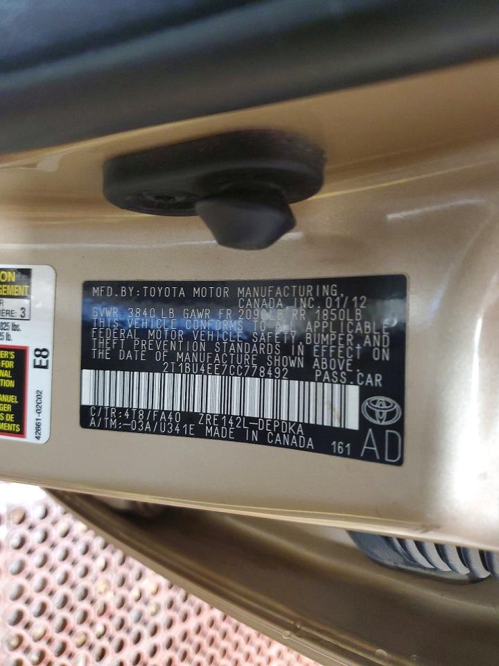 2012 TOYOTA COROLLA L photo 23