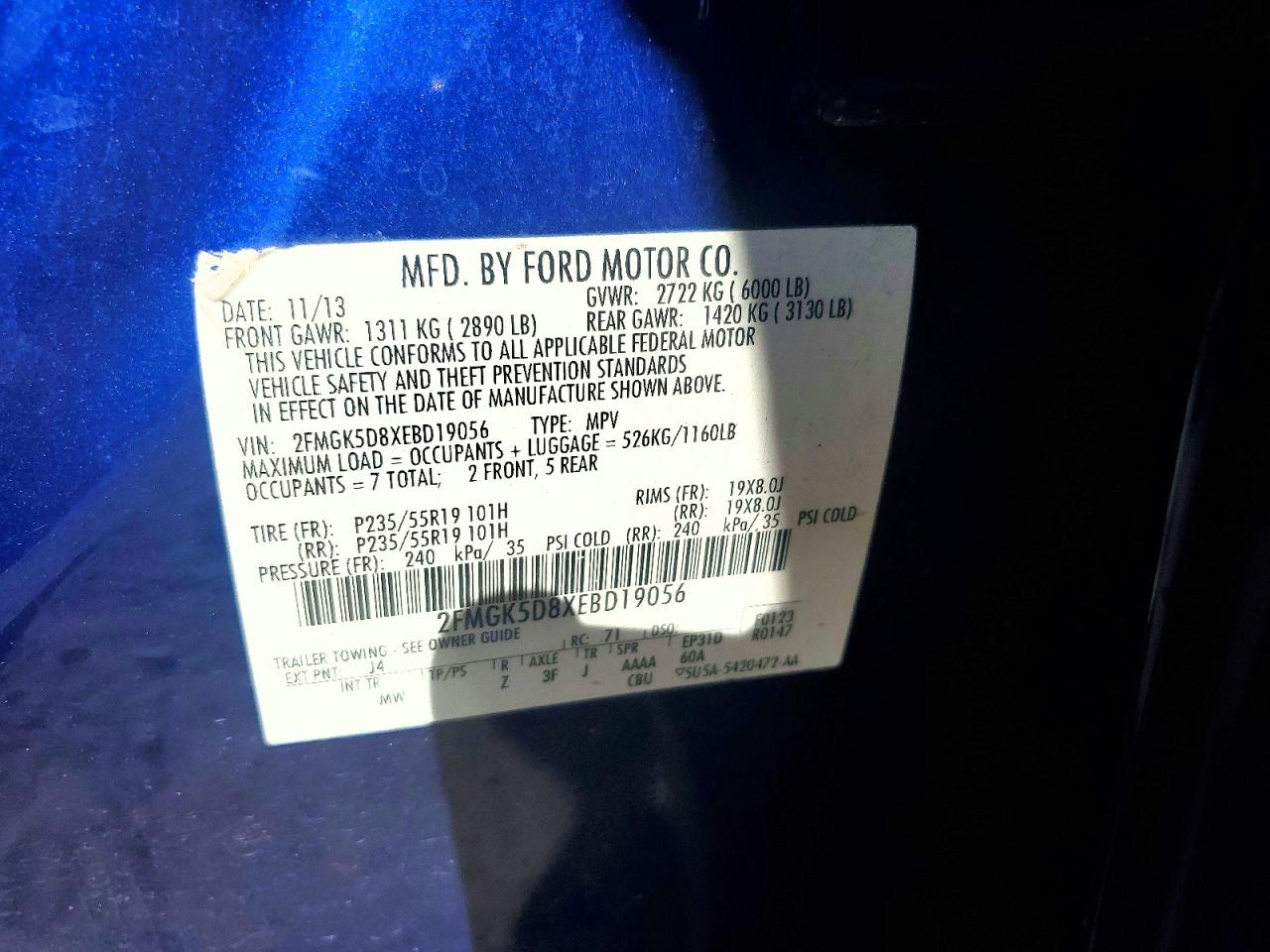 2014 FORD FLEX LIMITED photo 27