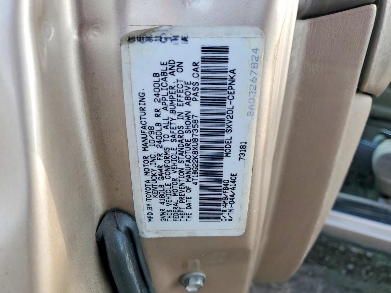 1999 TOYOTA CAMRY LE photo 12