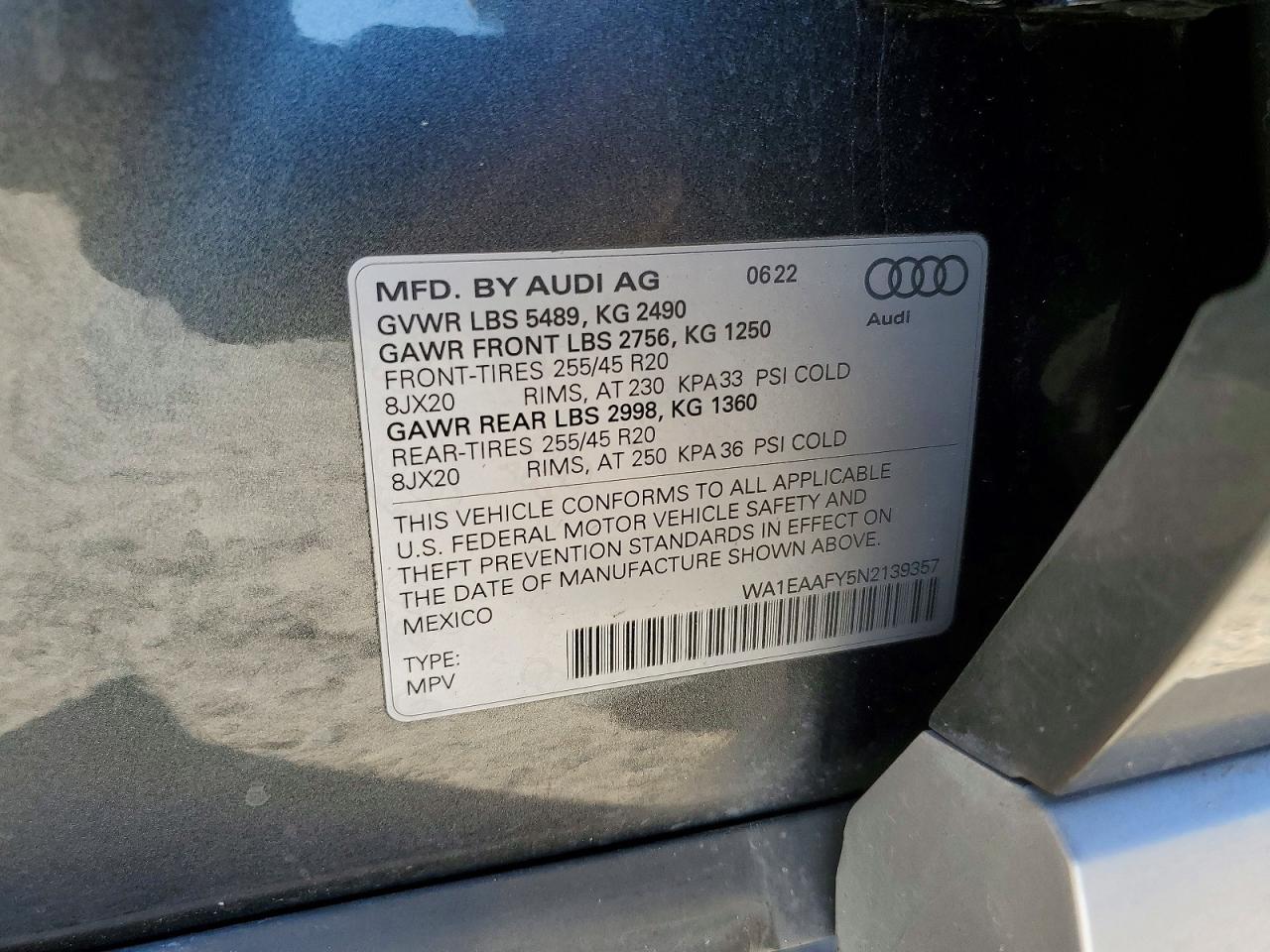 2022 AUDI Q5 PREMIUM PLUS 45 photo 27