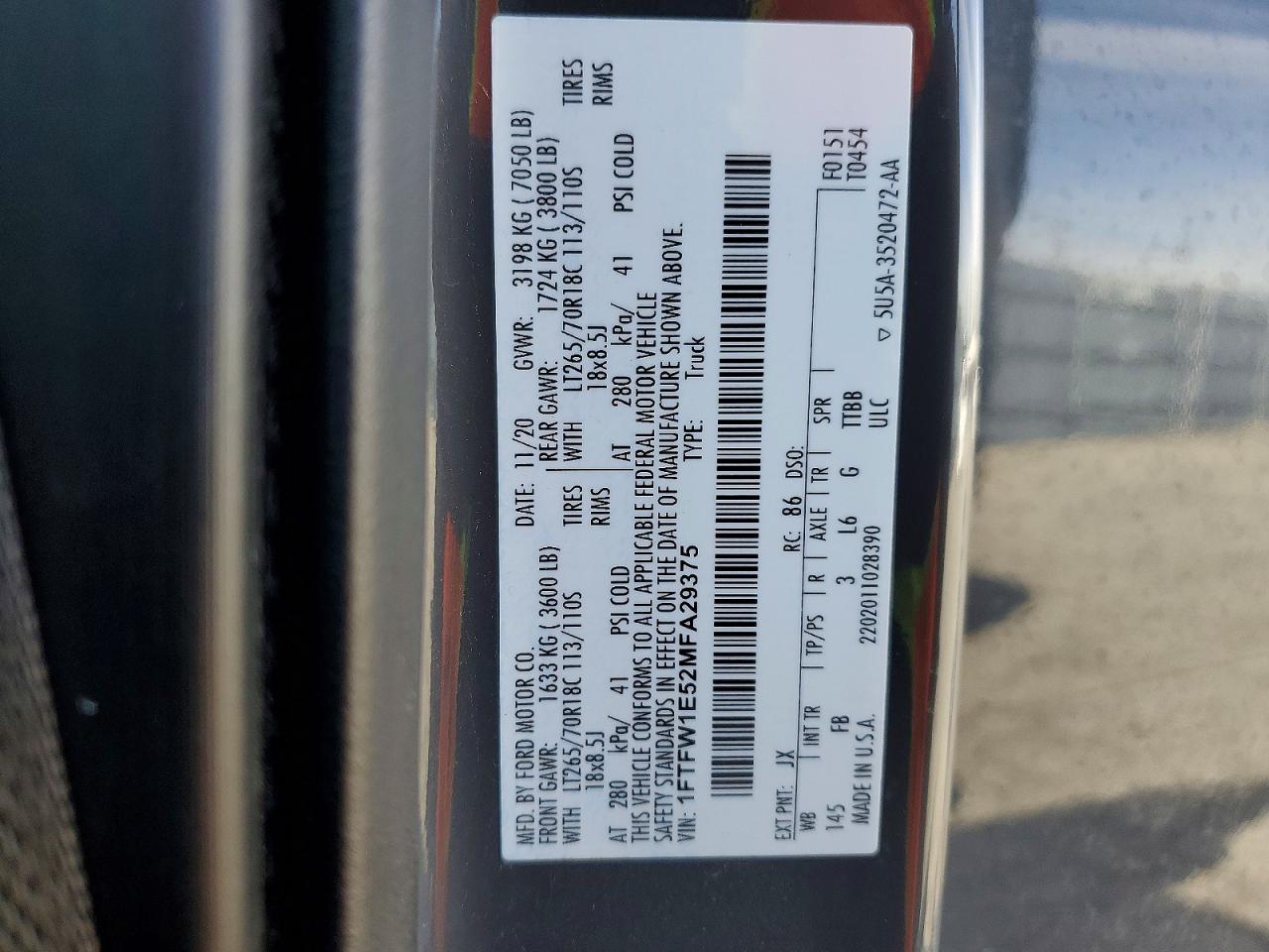 2021 FORD F150 SUPERCREW photo 12