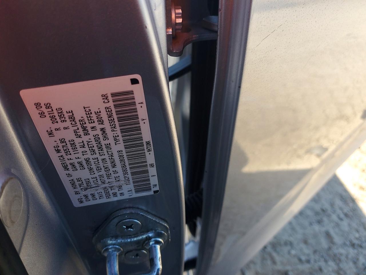 2008 HONDA ACCORD EXL photo 12
