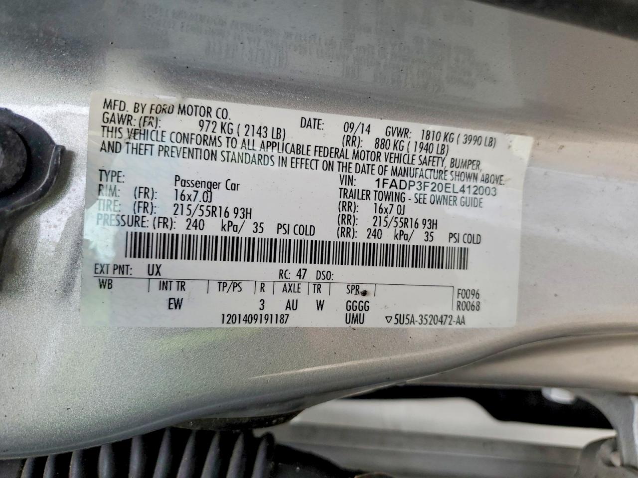 2014 FORD FOCUS SE photo 34