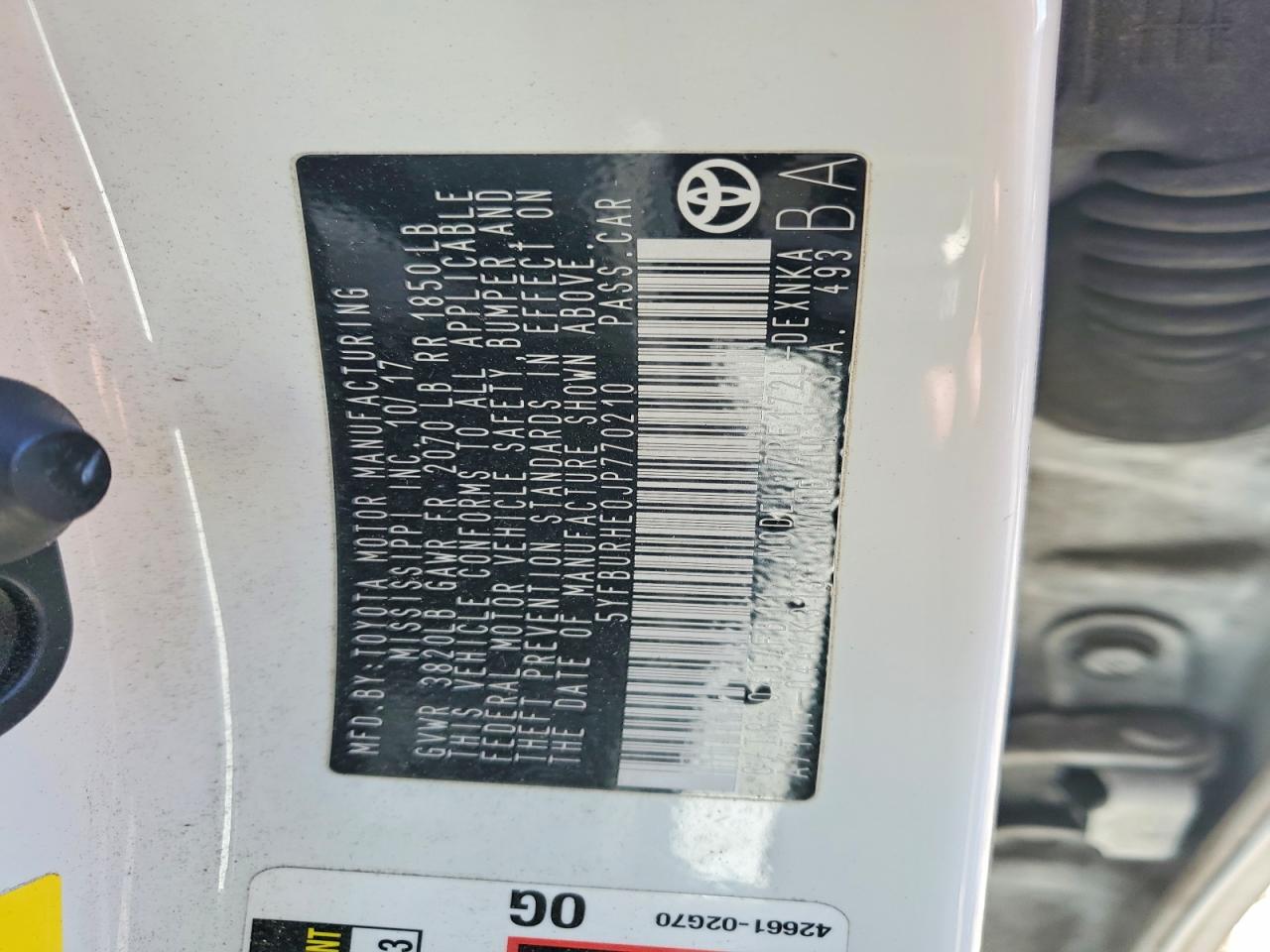 2018 TOYOTA COROLLA L photo 23