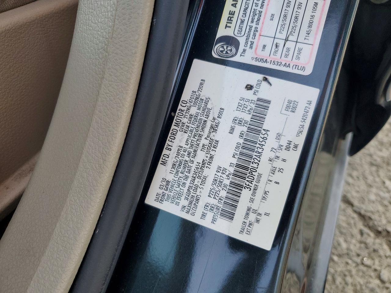 2010 FORD FUSION HYBRID photo 12