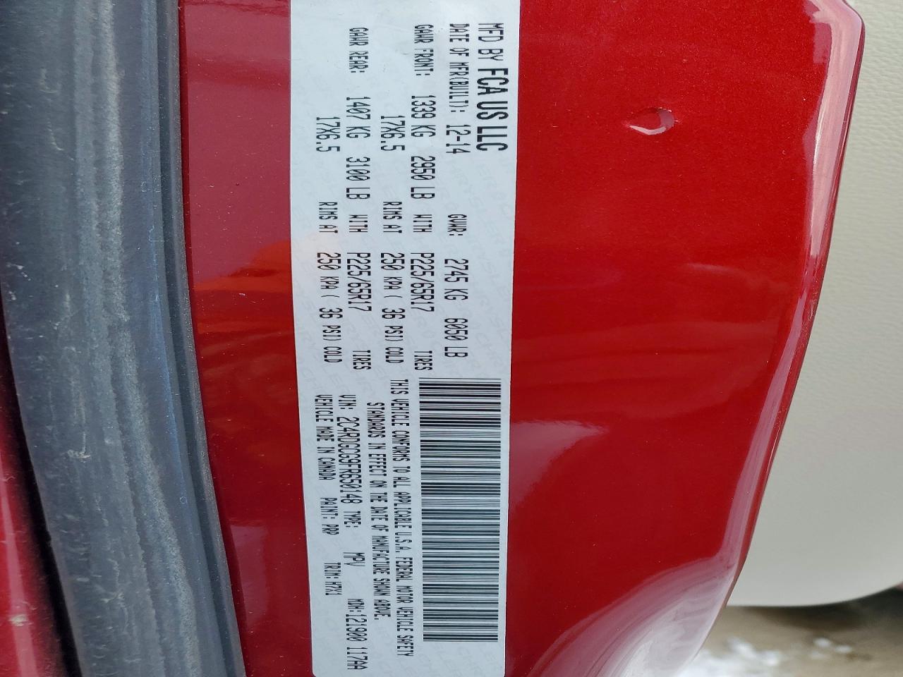 2015 DODGE GRAND CARAVAN photo 25
