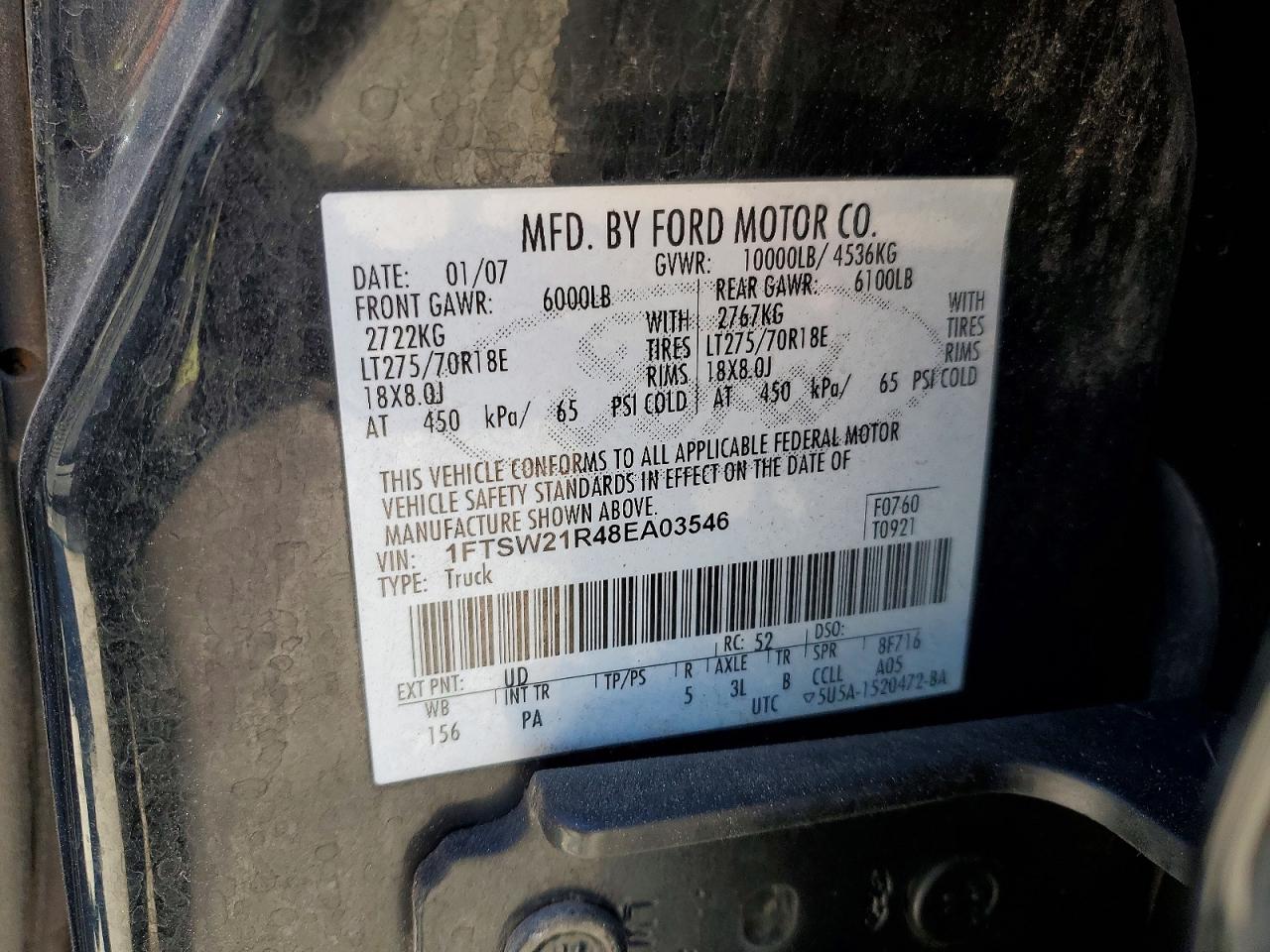 2008 FORD F250 SUPER DUTY photo 12