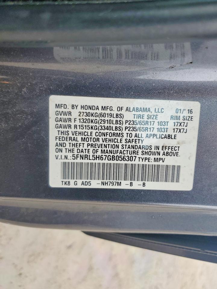 2016 HONDA ODYSSEY EXL photo 37
