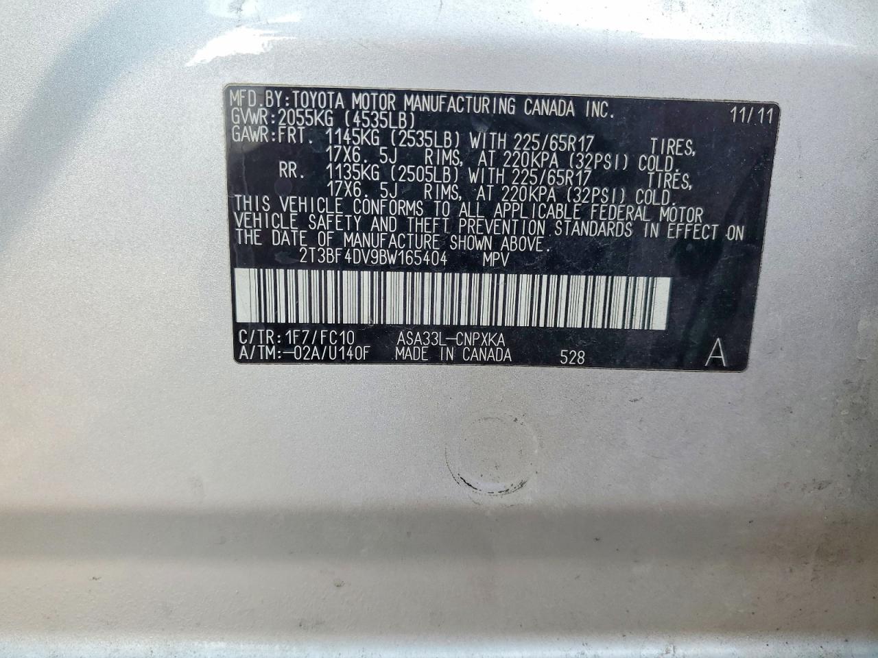 2011 TOYOTA RAV4 photo 13