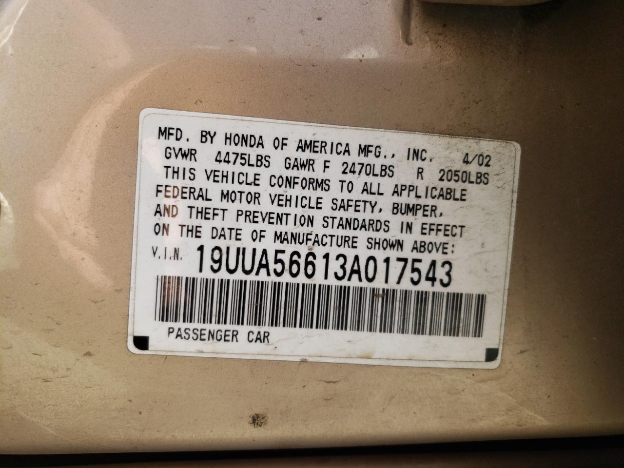 2003 ACURA 3.2TL photo 23
