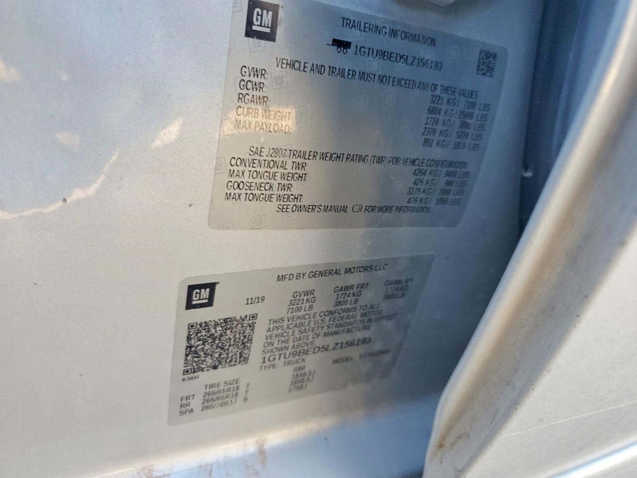 2020 GMC SIERRA K1500 SLE photo 12