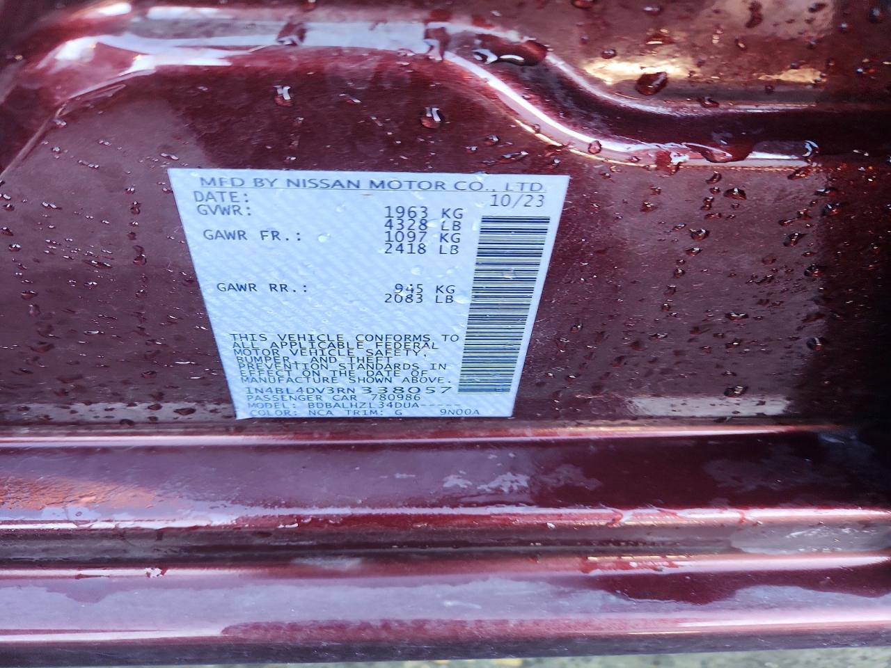2024 NISSAN ALTIMA 2.5 SV photo 13