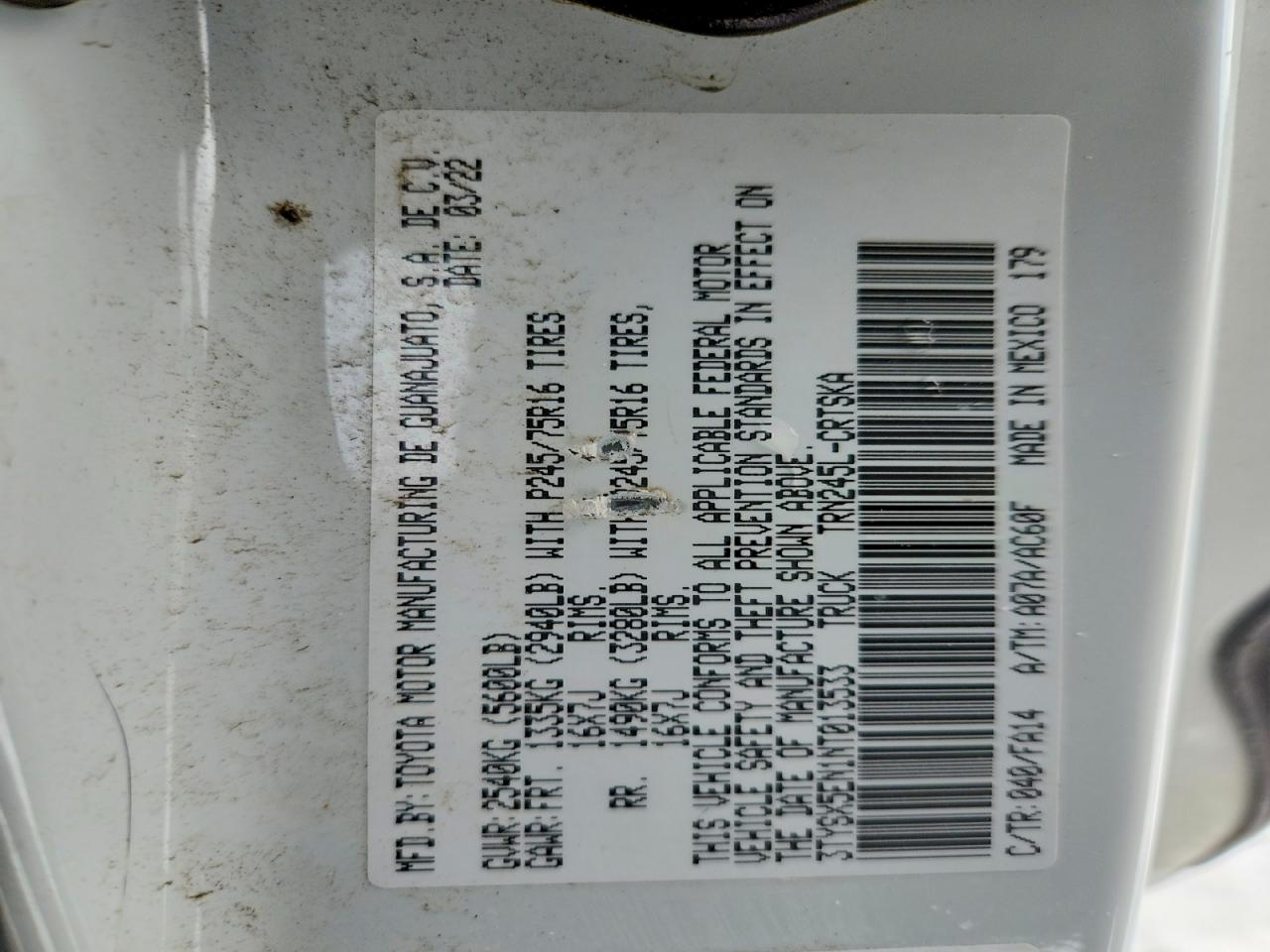 2022 TOYOTA TACOMA ACCESS CAB photo 12