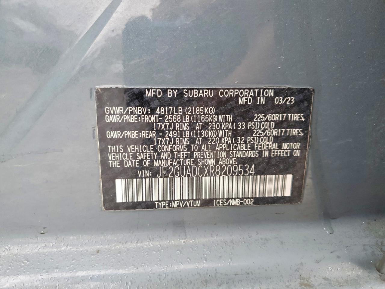 2024 SUBARU CROSSTREK PREMIUM photo 34