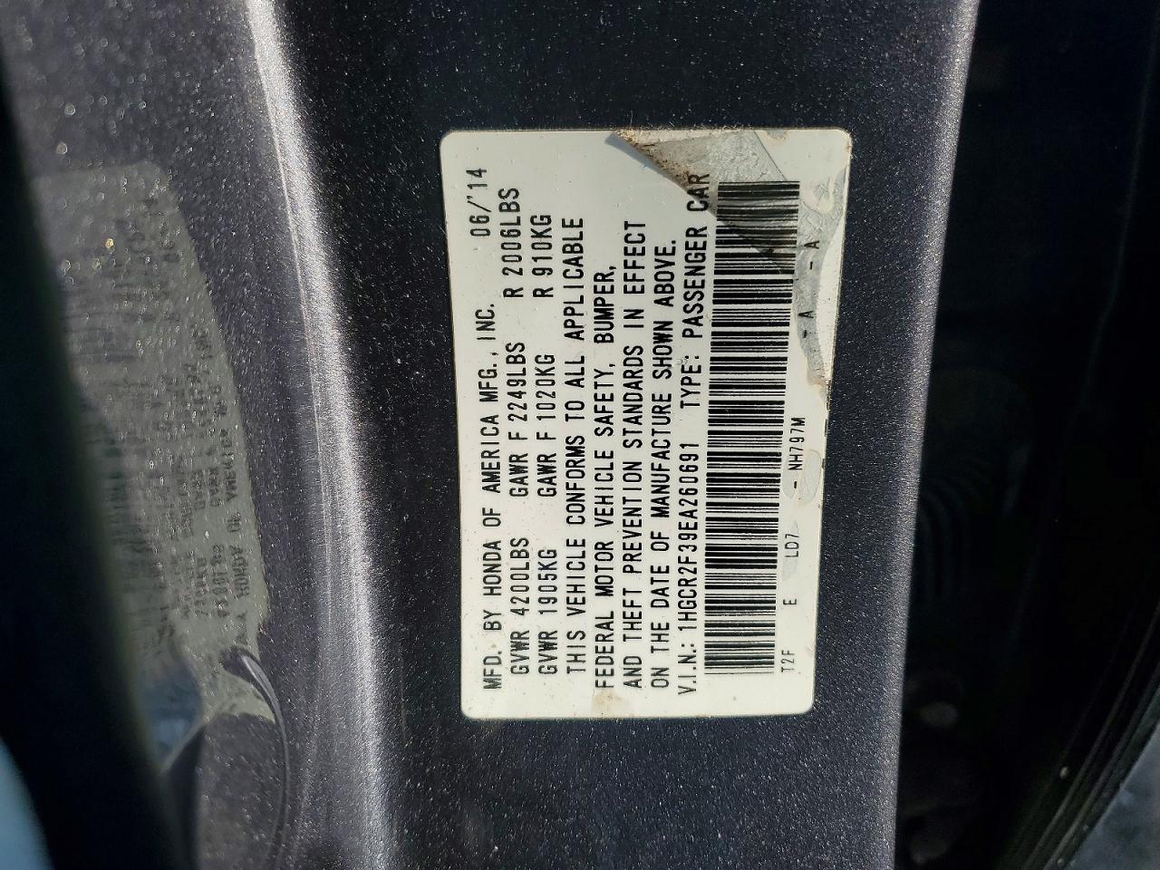 2014 HONDA ACCORD LX photo 25