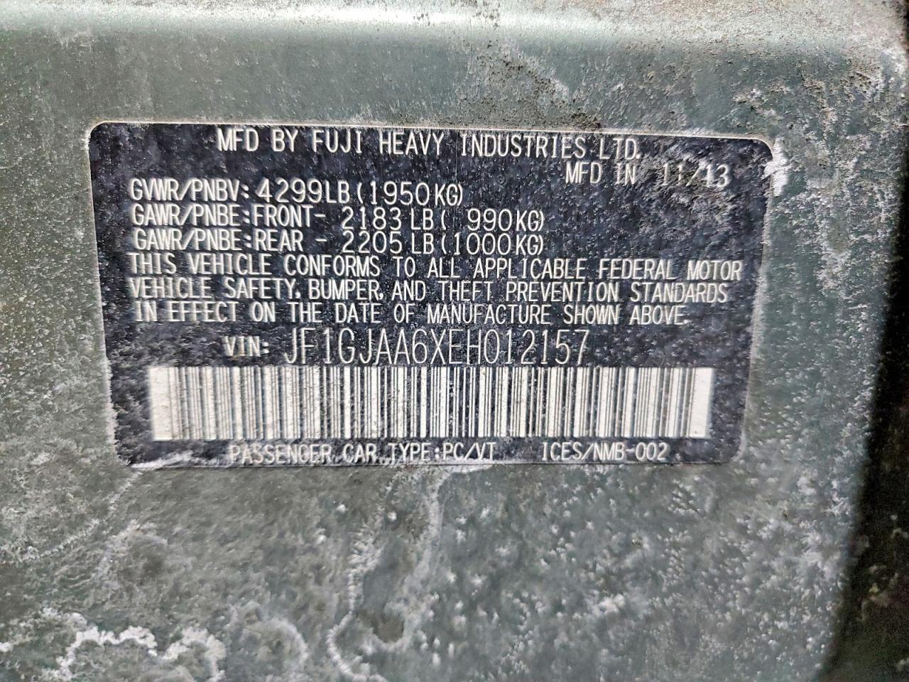 2014 SUBARU IMPREZA photo 25
