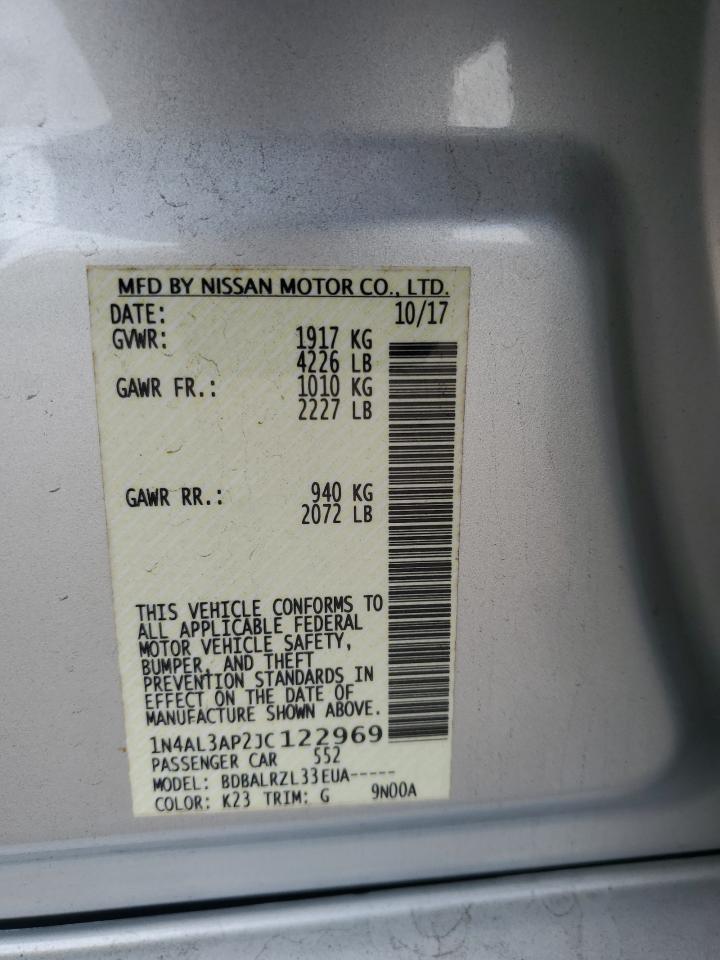 2018 NISSAN ALTIMA 2.5 photo 12