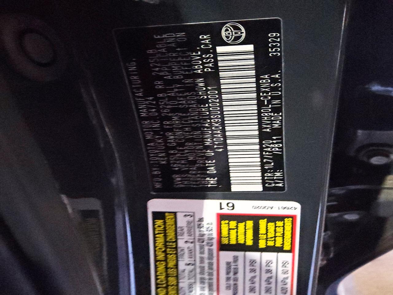 2025 TOYOTA CAMRY LE photo 12