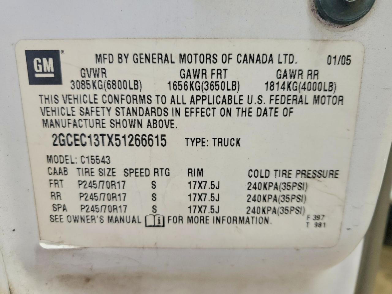 2005 CHEVROLET SILVERADO C1500 photo 34