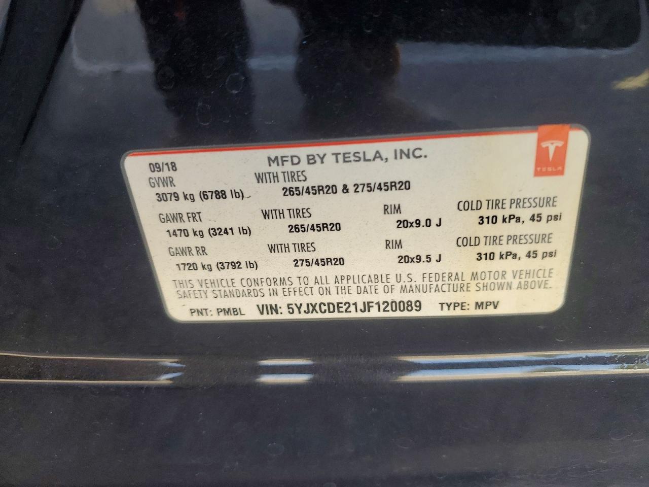 2018 TESLA MODEL X photo 34